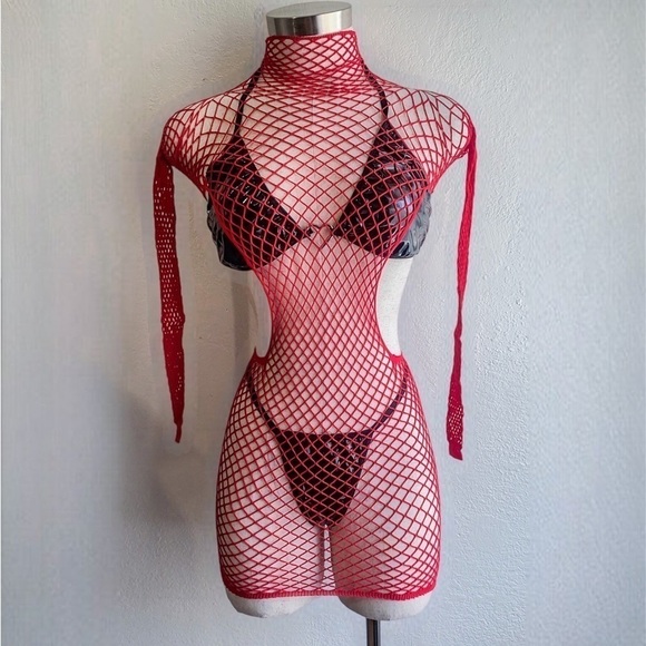 OPEN back fishnet dress - Picture 6 of 6